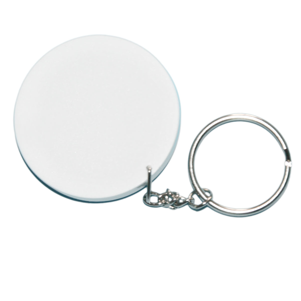 Round key chain for sublimation overprint Print area: 4,9 cm