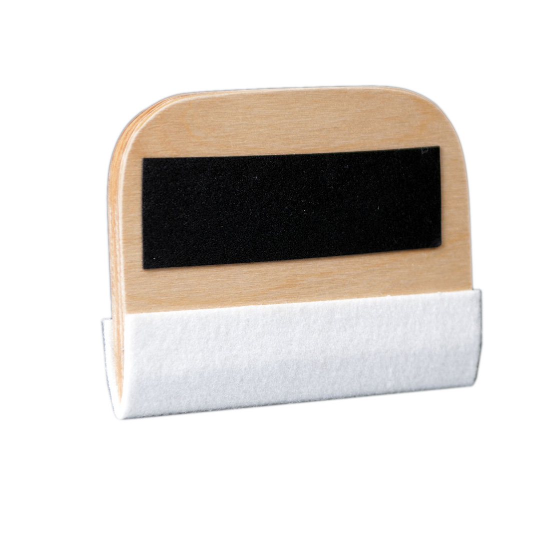 Wooden squeegee with felt 14cm