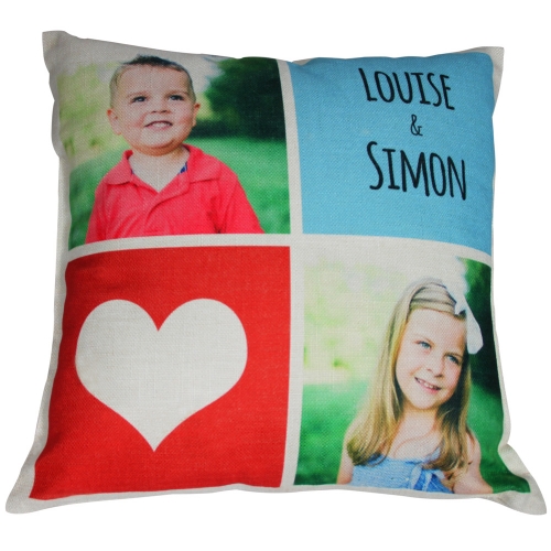 Cushion cover for sublimation printout with zip - linen