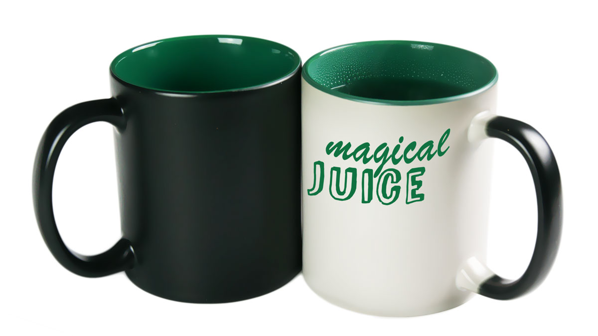 Matte color changing sublimation mug with color inside