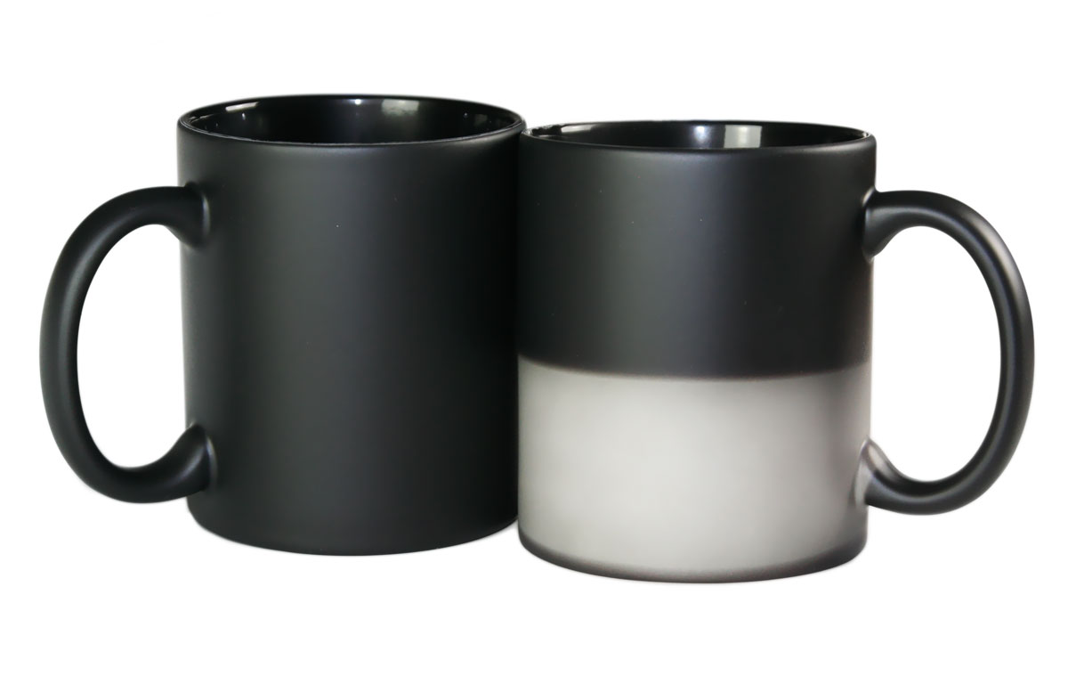 Matte color changing sublimation mug with color inside