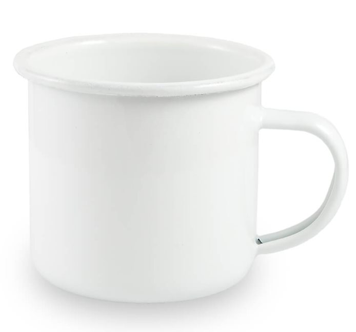 Enamel steel mug for sublimation - white