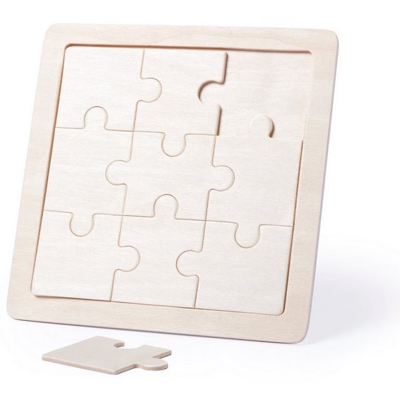 Wooden puzzles for thermotransfer 9 elements