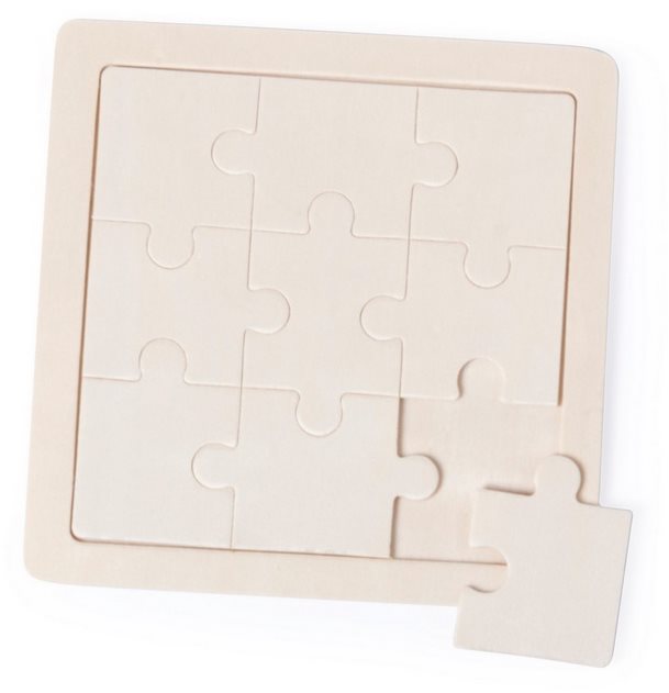Wooden puzzles for thermotransfer 9 elements