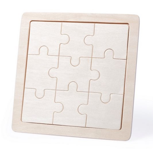 Wooden puzzles for thermotransfer 9 elements