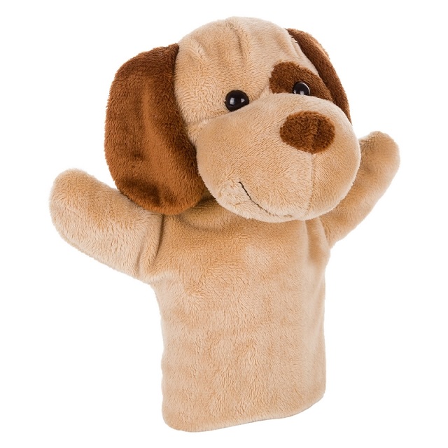 Dog hand puppet suitable for printing