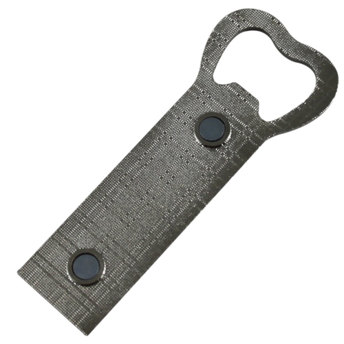 Metal bottle opener for sublimation Dimension: 3,8 x 7 cm Colour: silver