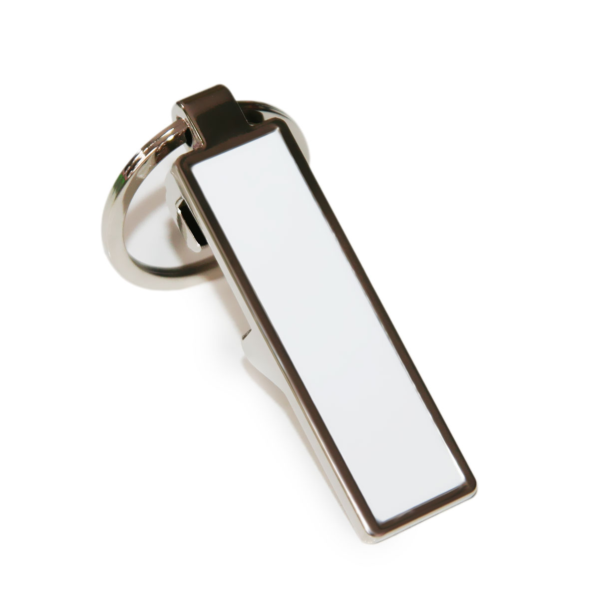 Rectangular metal keychain bottle opener for sublimation overprint