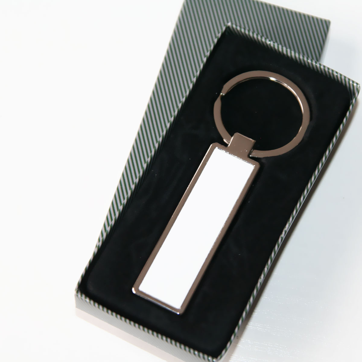 Rectangular metal keychain bottle opener for sublimation overprint