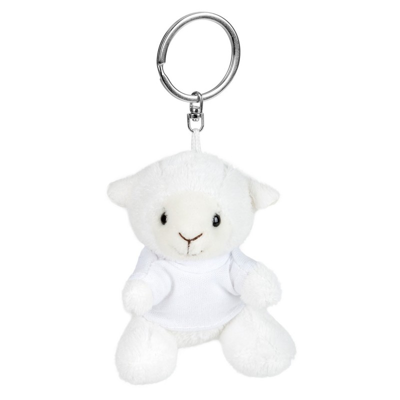 Key ring plushy sheep with t-shirt for sublimation