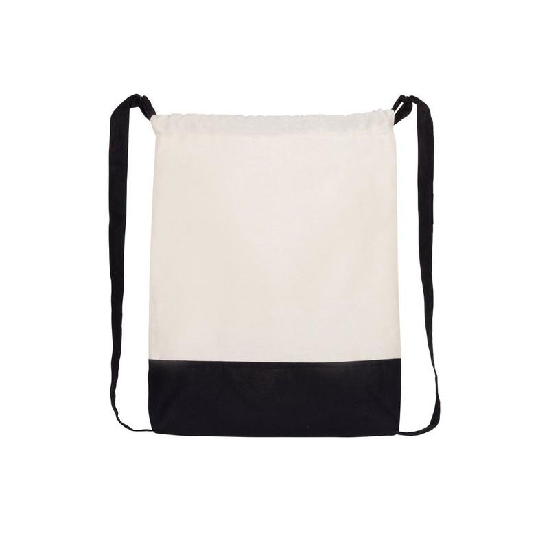 Double coloured sack with wide shoulder straps
