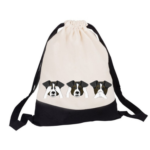 Double coloured sack with wide shoulder straps