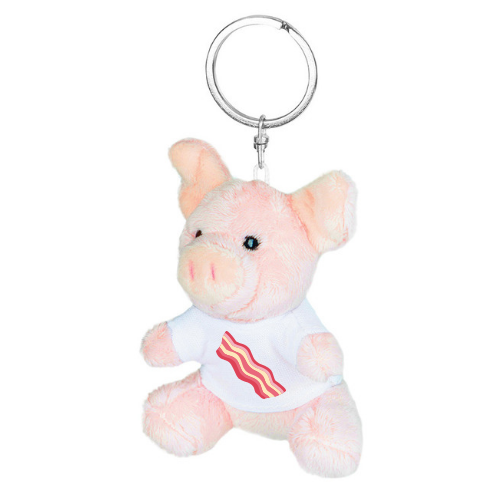 Key ring plushy piggy with t-shirt for sublimation