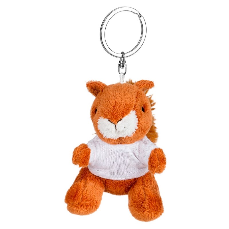 Key ring plushy squirrel with t-shirt for sublimation