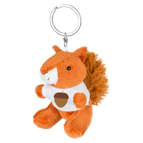 Key ring plushy squirrel with t-shirt for sublimation