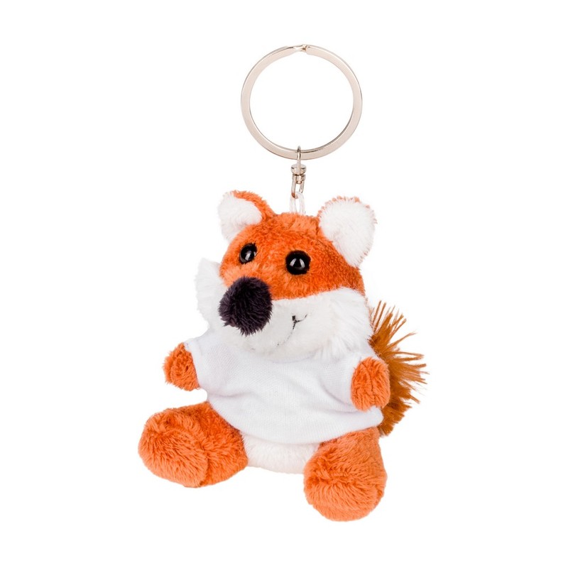 Key ring plushy fox with t-shirt for sublimation