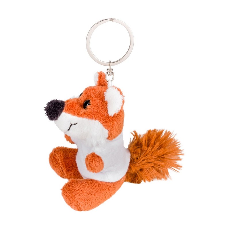 Key ring plushy fox with t-shirt for sublimation