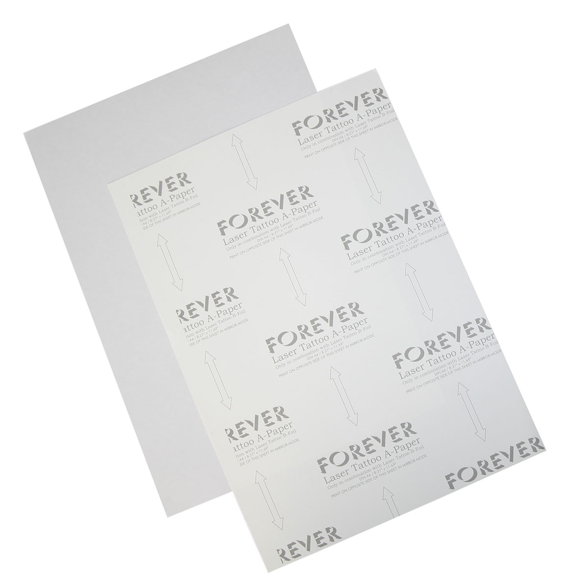 Removable tattoo paper for laser printers