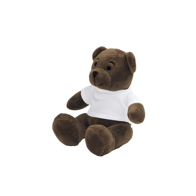 Dark-Brown teddy bear with T-shirt suitable for sublimation