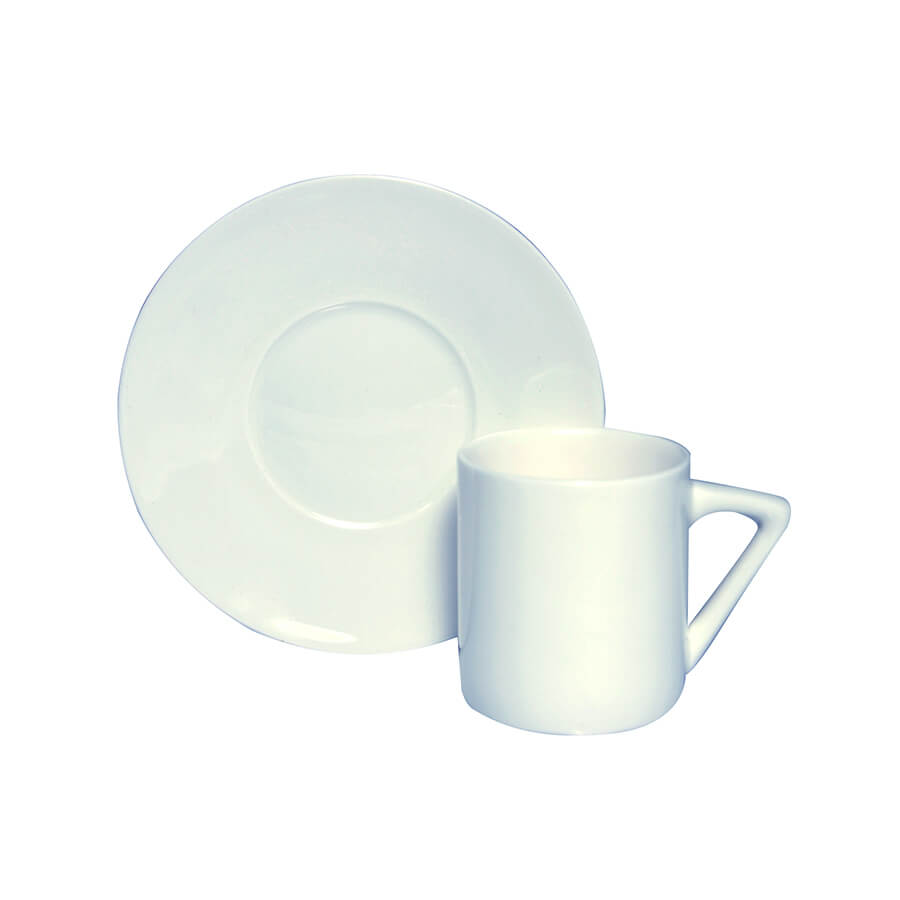 Espresso cup with saucer for sublimation