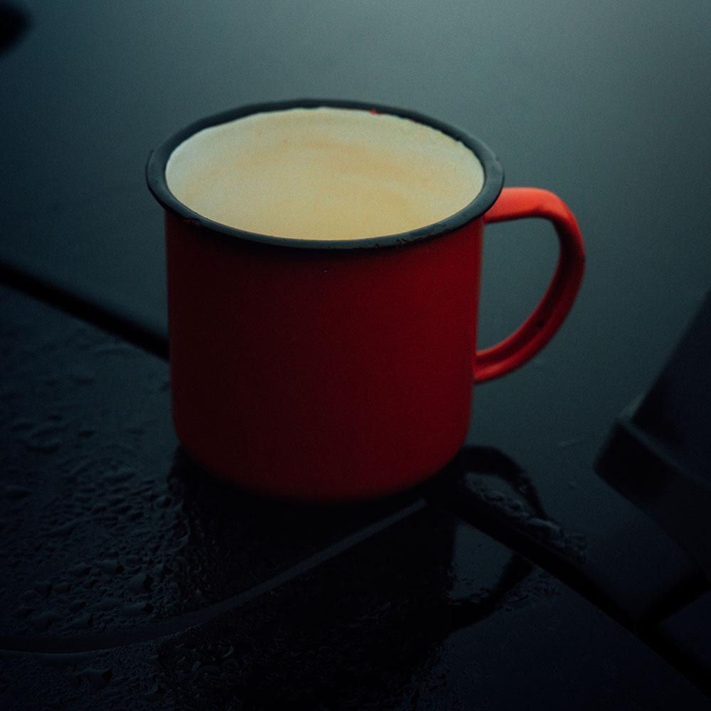 Enamel Steel Sublimation Mug - Silver Rim
