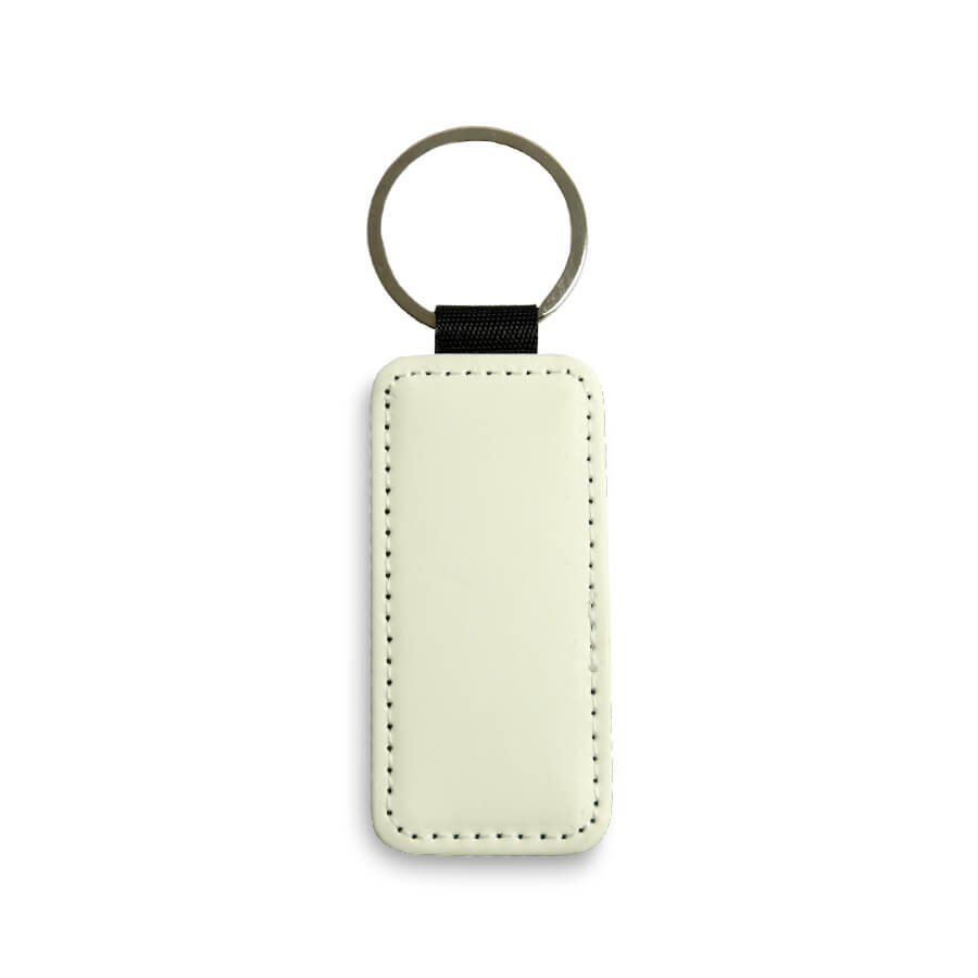 Rectangular leather keychain for sublimation