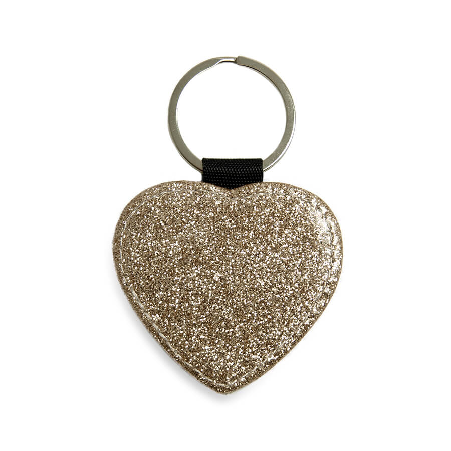 Heart-shaped leather keychain to print - 5 pcs