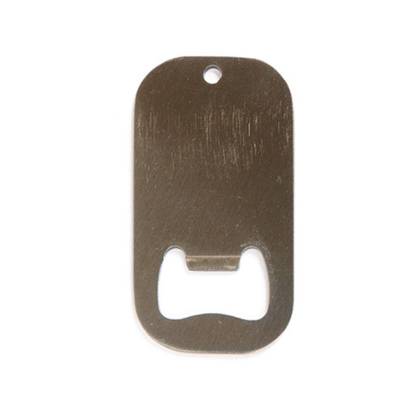 Metal bottle opener for sublimation Dimension: 3,8 x 7 cm Colour: silver