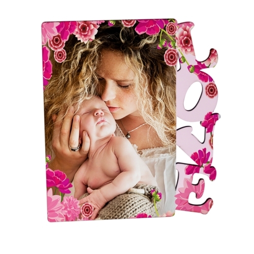 "Love" MDF horizontal, photo frame for sublimation