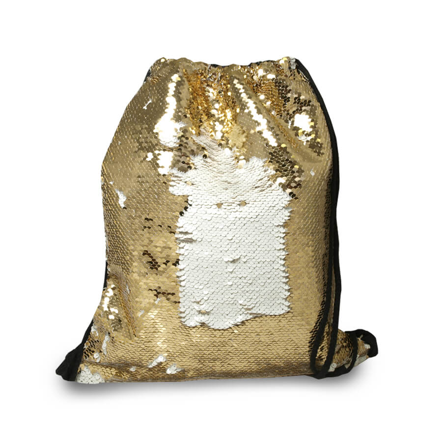 Shoe bag with two-color sequins for sublimation