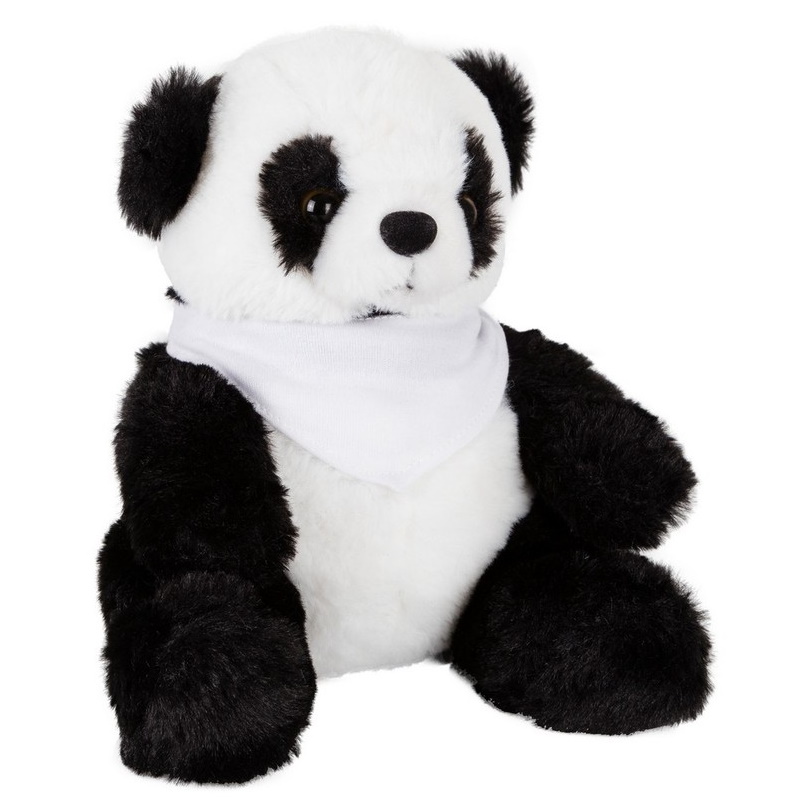 Teddy panda with a white scarf for sublimation