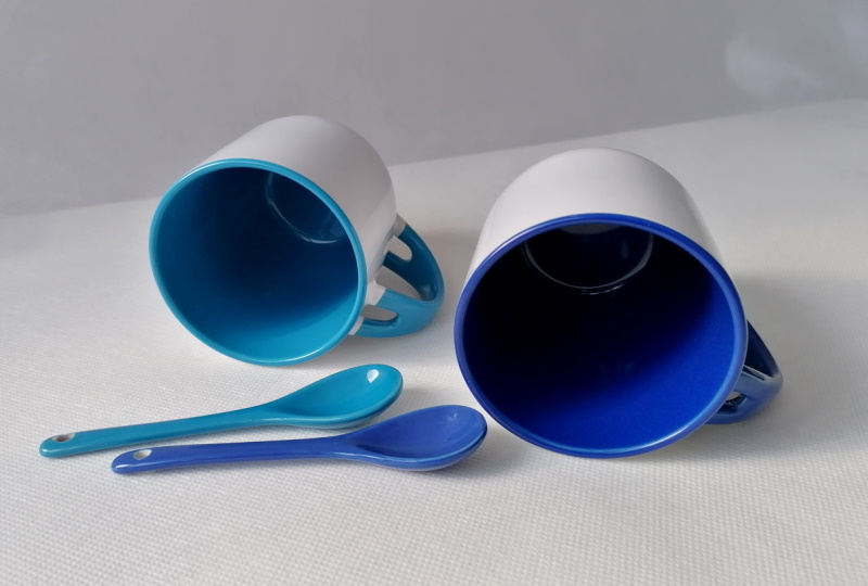 Mug for sublimation printout with spoon