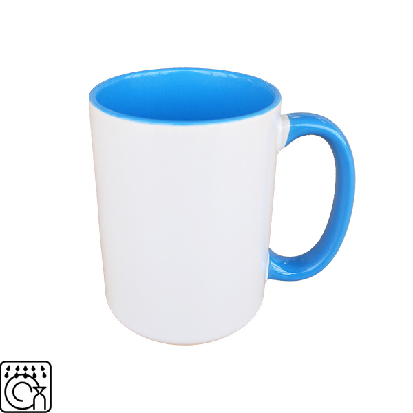 Inside and handle color sublimation mug - big