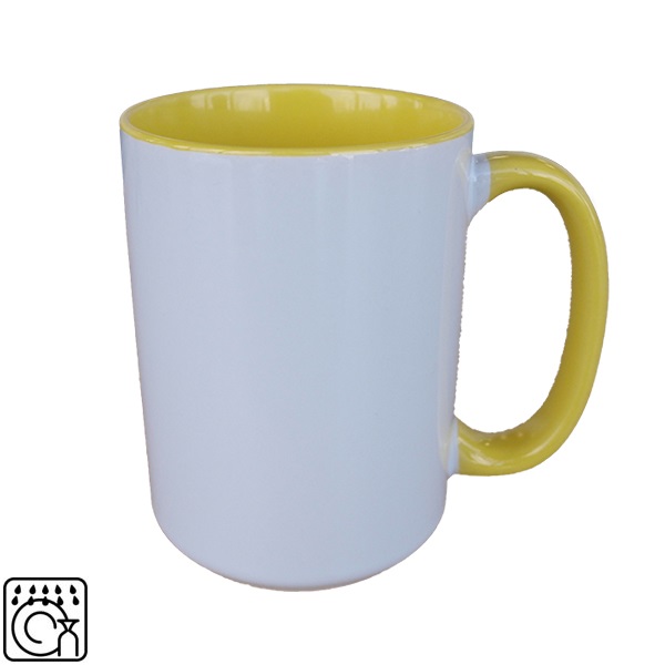 Inside and handle color sublimation mug - big