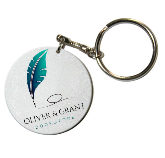 Round key chain for sublimation overprint - 25 pieces