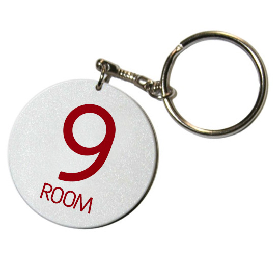 Round key chain for sublimation overprint - 25 pieces