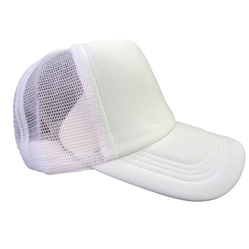Cap with mesh back panels for sublimation Colour: white