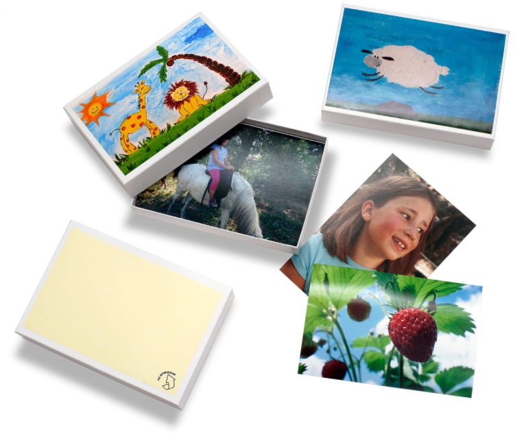 Gift box or puzzle with self-adhesive surface B6 - 10 pieces
