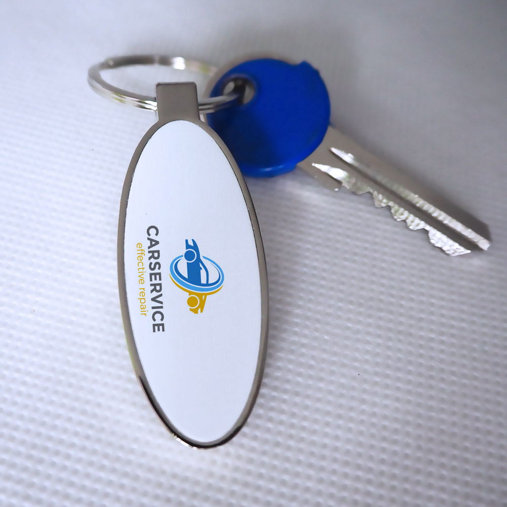 Oval metal keychain bottle opener for sublimation and engraving overprint