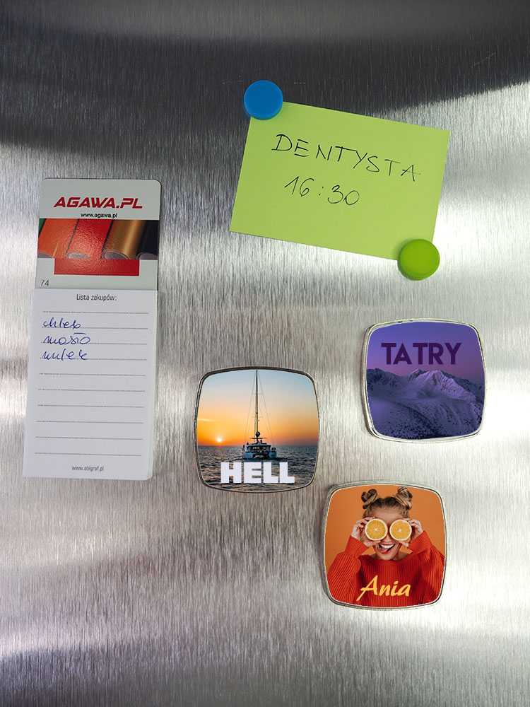 Sublimation metal fridge magnet - square