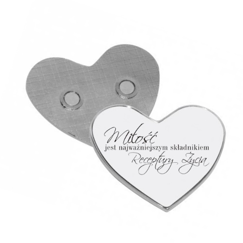 Sublimation metal fridge magnet - heart