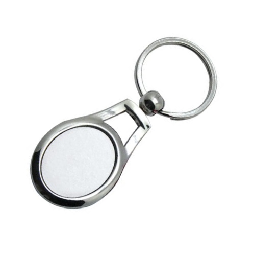 Square Shaped Sublimation Keychain Blank with Hardware Gloss Double