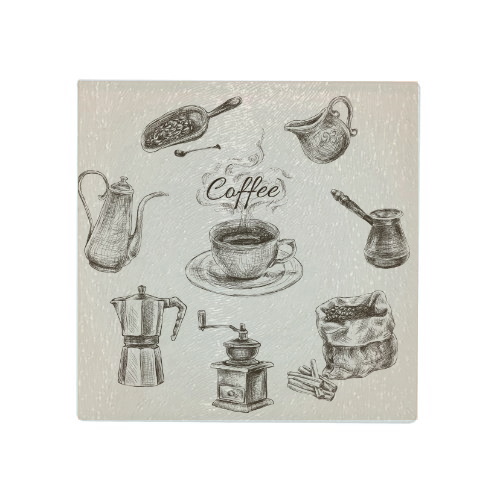 Square textured glass coaster for sublimation