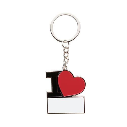 I love - metal keychain for sublimation and engraving