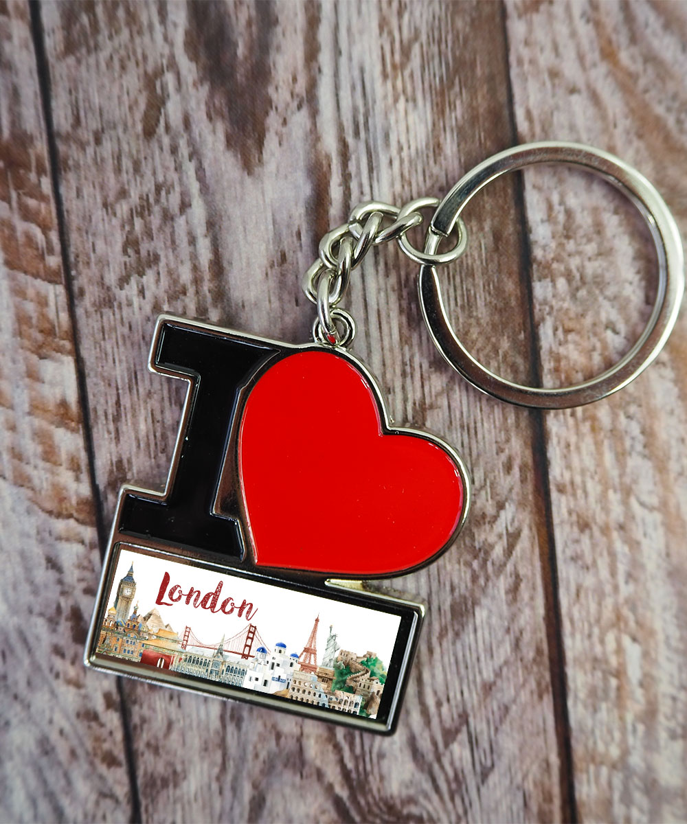 I love - metal keychain for sublimation and engraving