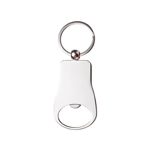 Metal keychain bottle opener for sublimation overprint