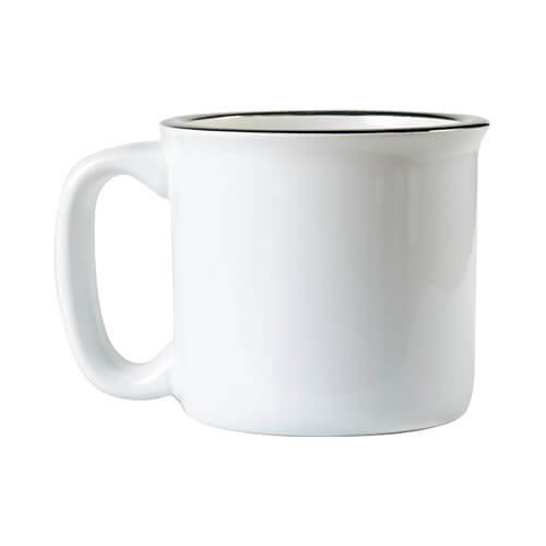 Big vintage ceramic mug for sublimation