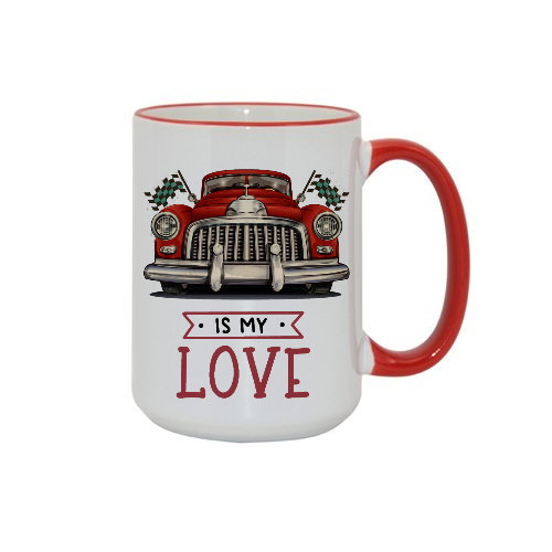 Big color handle sublimation mug