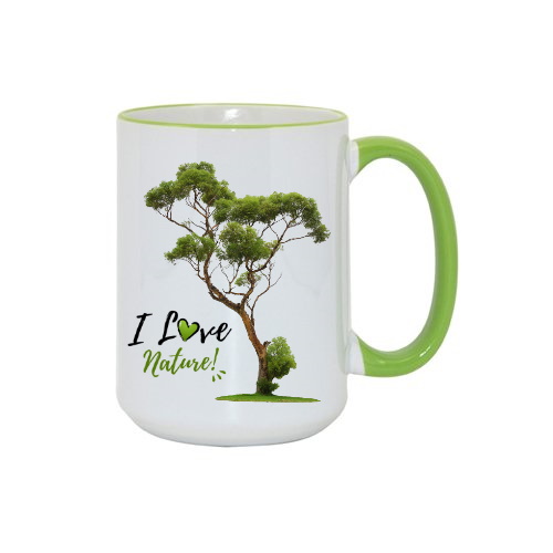 Big color handle sublimation mug