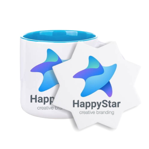 Ceramic pad for mug for sublimation printout - star